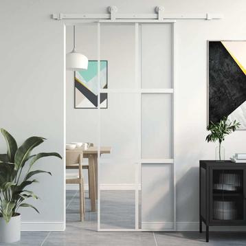 Glazen Schuifdeur 76cm - Wit Frame - Retour Deal - TOP! beschikbaar voor biedingen