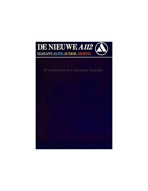 1981 AUTOBIANCHI A112 BROCHURE NEDERLANDS, Boeken, Auto's | Folders en Tijdschriften