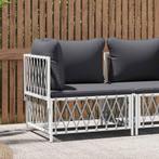 Hoekbank Wit | OP = OP | 40% Voordeel (tuinbank), Verzenden, Nieuw, Textileen