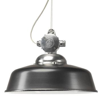 Retro & vintage Hanglamp aan ketting Detroit Industrie alumi, Verzenden