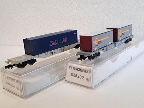 Fleischmann N - 824404, 825202 - Modeltrein goederenwagon, Hobby en Vrije tijd, Modeltreinen | N-Spoor