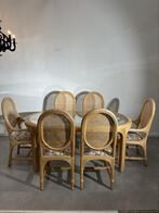 Rotan eetkamerset tafel + 6 stoelen, Huis en Inrichting, Nieuw