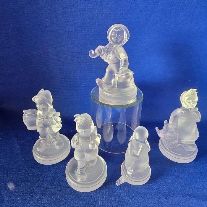 Goebel - Beeldje - 5 glazen hummel beeldjes - Crystal, Antiquités & Art, Curiosités & Brocante