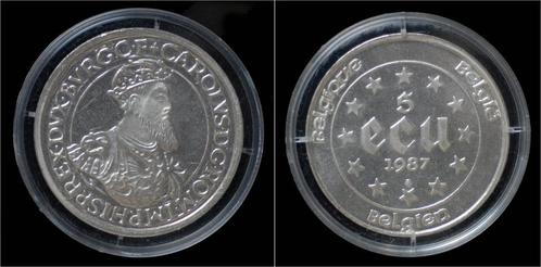 Belgium 5 ecu 1987 Karel V zilver, Postzegels en Munten, Munten en Bankbiljetten | Toebehoren, Verzenden