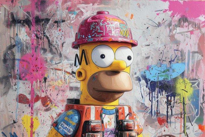 Canvas Fit - Alberto Ricardo - Homer Lego: Ícono Cotidiano”, Kinderen en Baby's, Speelgoed | Duplo en Lego