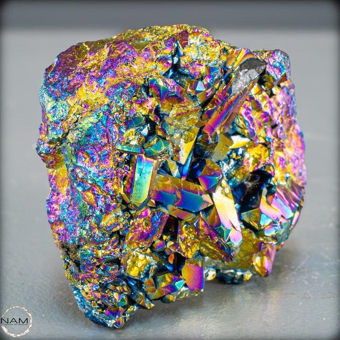 Zeldzame, prachtige Aura-Amethyst Geode- 198.07 g, Antiek en Kunst, Curiosa en Brocante