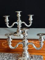 Kandelaber zeer mooie paar antiek Alpaca kandelars (2) -