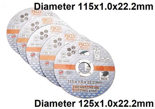Bgs Technic Slijpschijf 115 x 1,0 x 22,2 mm, 5 stuks, Auto-onderdelen, Banden en Velgen, Verzenden