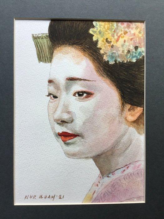 Nur Ilham (XX - Geisha, Antiek en Kunst, Kunst | Schilderijen | Modern