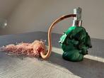 Curt Schlevogt - Parfumfles - malachiet - Atomizerpomp, Antiek en Kunst