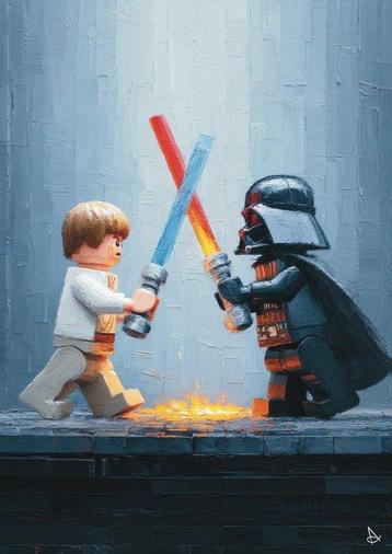 ANDSAL - Luke Skywalker vs Darth Vader + Darth Vader Star beschikbaar voor biedingen