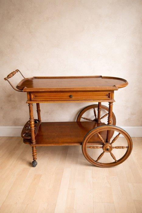 Serveerwagen - Walnoot, Antiquités & Art, Curiosités & Brocante