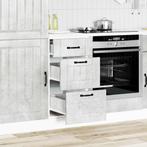 vidaXL Keuken onderkast Lucca bewerkt hout betongrijs, Verzenden, Nieuw