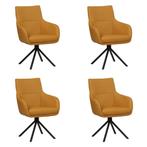 Set van 4 Leren draaibare eetkamerstoelen Fancy - Toledo, Ophalen of Verzenden