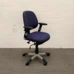 RH logic 3 ergo- bureaustoel, blauwe stoffering, zwart -