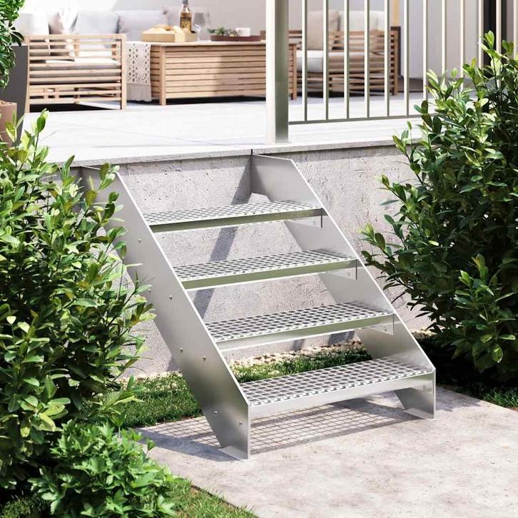 vidaXL Traptrede rooster 70x24x7 cm gegalvaniseerd staal, Doe-het-zelf en Bouw, Ladders en Trappen, Nieuw, Verzenden