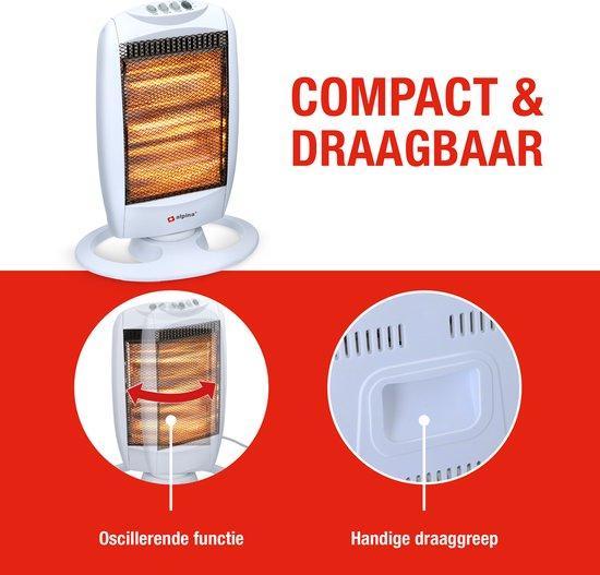 2dekans | alpina Elektrische Kachel - Halogeen Heater - 3, Huis en Inrichting, Kachels, Ophalen of Verzenden