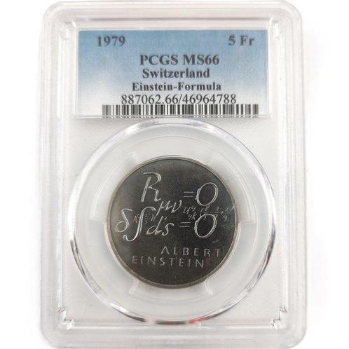 Suisse. 5 Francs Coin (Albert Einstein) - PCGS Certified, Postzegels en Munten, Munten | Europa | Niet-Euromunten