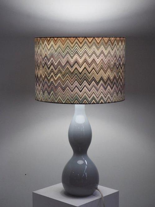 Vintage Yusos Salbu  Lamp/ Shadow Missoni Fabric - Lampe de, Antiek en Kunst, Kunst | Designobjecten
