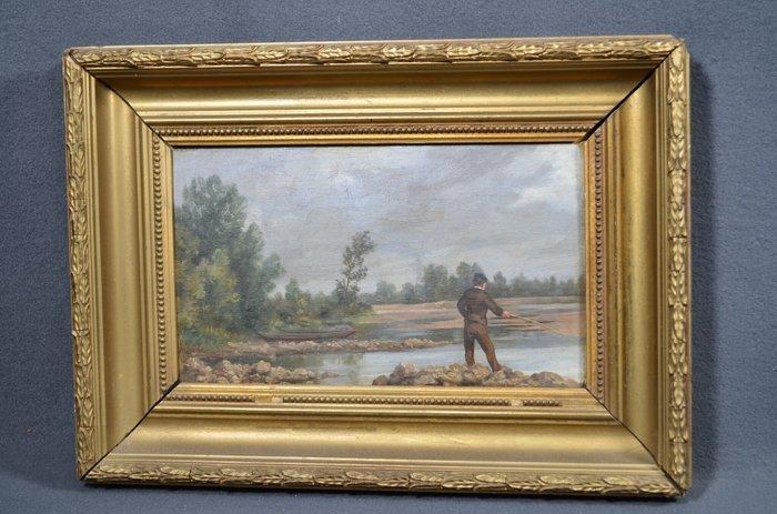 Franse school (XX) - Le pêcheur, Antiek en Kunst, Kunst | Schilderijen | Klassiek