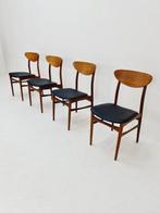 Stoel - Een set van vier vintage design stoelen - Teakhout, Antiek en Kunst