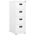 vidaXL Archiefkast 46x62x133 cm staal wit, Verzenden, Nieuw