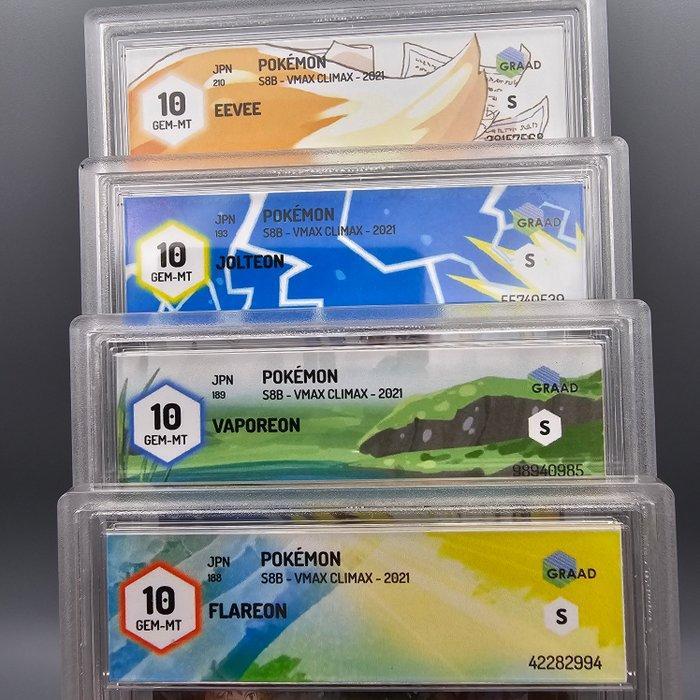 4 Graded card - CHR EEVEELUTION -> Complete Set! All Gem, Hobby en Vrije tijd, Verzamelkaartspellen | Pokémon