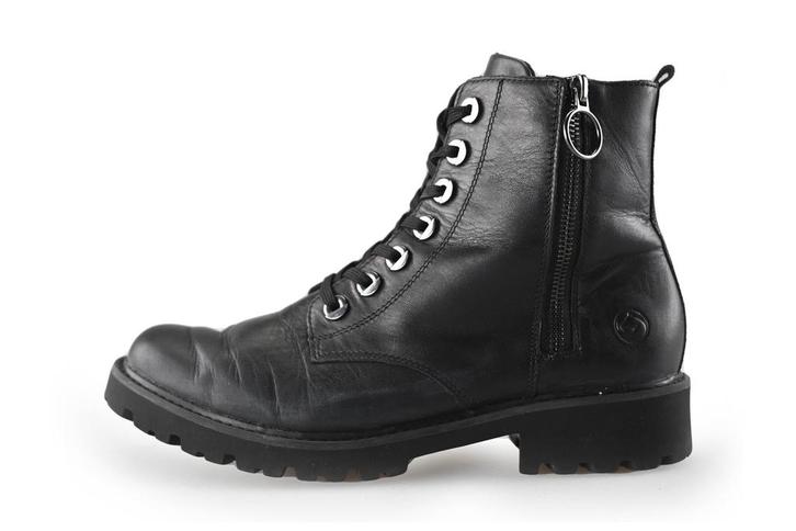 Remonte Veterboots in maat 40 Zwart | 5% korting, Kleding | Dames, Schoenen, Zwart, Gedragen, Overige typen, Verzenden