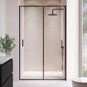 Douchewand Calgary 100 x 190 cm Zwart – Transparant 8 mm beschikbaar voor biedingen