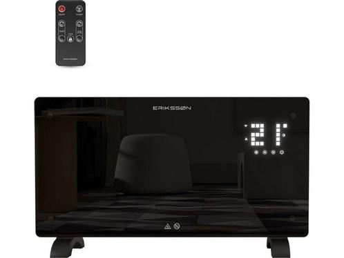 Erikssøn Elektrische Kachel - 1500W Heater - Zwart, Huis en Inrichting, Woonaccessoires | Overige, Nieuw, Verzenden