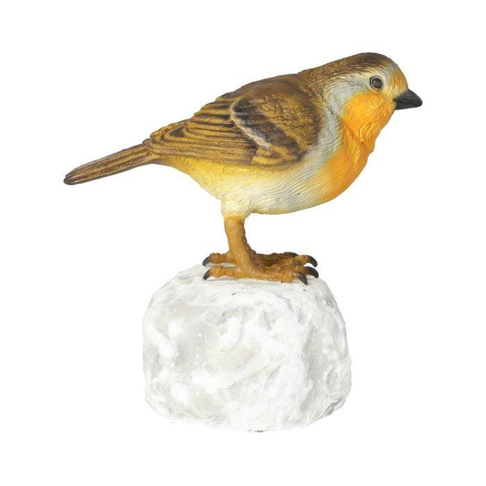 Beeldje - Robin on stone - Brons, Steen, Antiek en Kunst, Kunst | Designobjecten