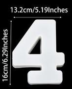 Siliconenmal 16 cm Cijfer 4 voor Epoxy Resin, Nieuw