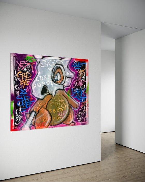 Outside313 - Cubone x Ouija - Pokémon, Antiek en Kunst, Kunst | Schilderijen | Modern