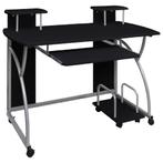 vidaXL Computerbureau 110x52x88,5 cm bewerkt hout zwart, Huis en Inrichting, Verzenden, Nieuw
