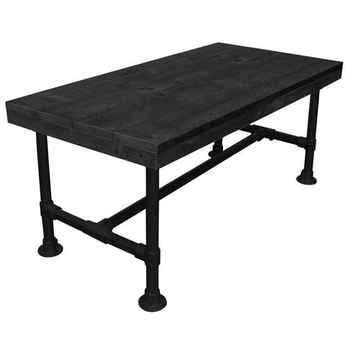 Steigerbuis Tafel Charcoal 80x140cm - 85cm hoog, Maison & Meubles, Tables | Tables à manger, Envoi