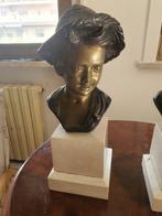 Buste, STATUE - 28 cm - IJzer, Antiek en Kunst