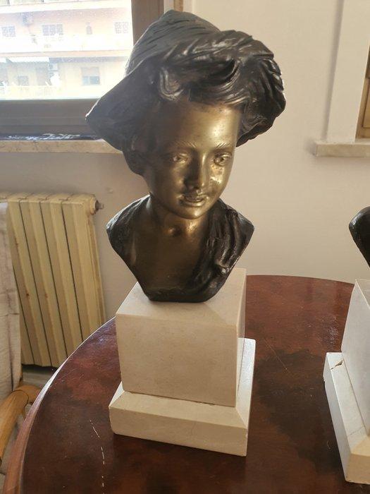 Buste, STATUE - 28 cm - IJzer, Antiek en Kunst, Curiosa en Brocante