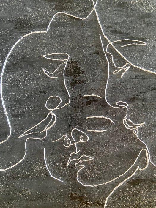 Airiau Léa - Borduurwerk - 80.5 cm - 64.5 cm, Antiek en Kunst, Kunst | Designobjecten