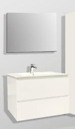 Azra 60 Cm Badmeubel Hoogglans Wit + SPIEGEL, Huis en Inrichting, Ophalen of Verzenden, Nieuw