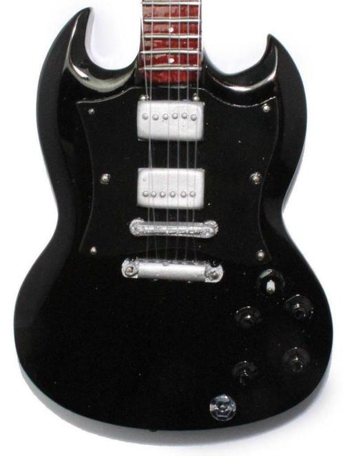 Miniatuur Gibson SG gitaar met gratis standaard, Collections, Cinéma & Télévision, Envoi
