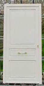 pvc buitendeur , voordeur 100 x 210  wit / creme, Nieuw, 80 tot 100 cm, Kunststof, Ophalen of Verzenden