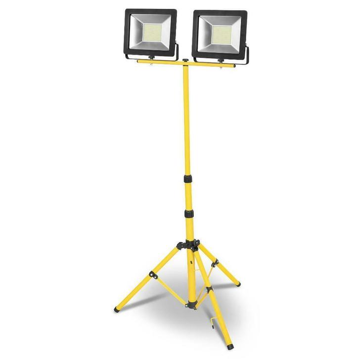 Dubbele LED schijnwerper met statief - IP65 - 2x 30W, Tuin en Terras, Buitenverlichting, Verzenden