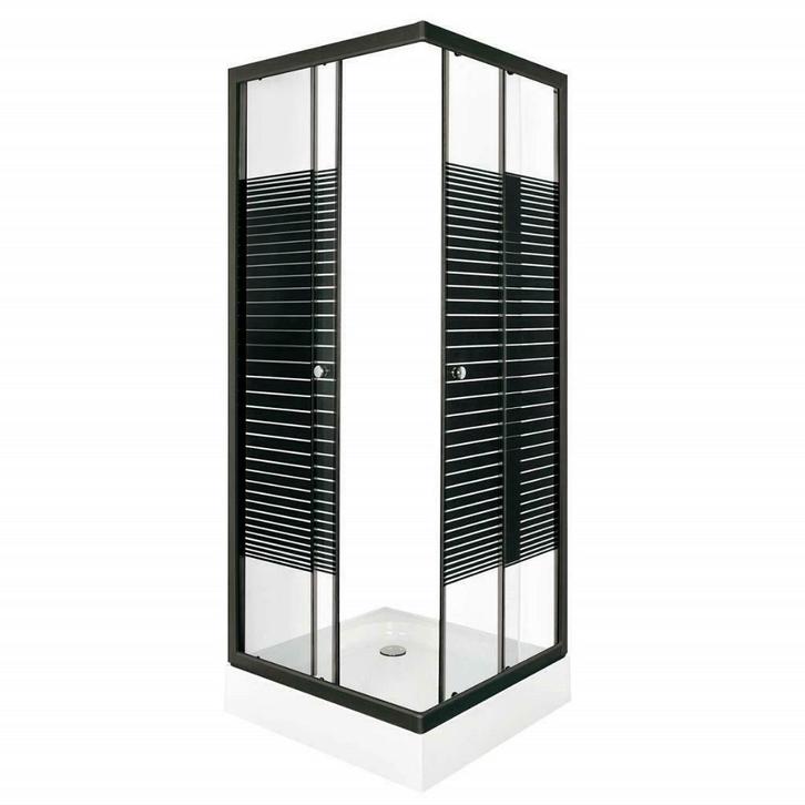 Sanifun douchecabine Gale 800 x 800 HT Black, Doe-het-zelf en Bouw, Sanitair, Douche, Nieuw, Glas, Ophalen of Verzenden