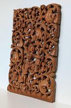 Groot houten muurschilderpaneel - Ramayana-scène (Rama) -, Antiek en Kunst