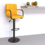 vidaXL Tabouret de bar Jaune moutarde Velours, Maison & Meubles, Verzenden, Neuf