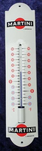 Emaille plaat - Oude emaille thermometer van Martini, Antiek en Kunst