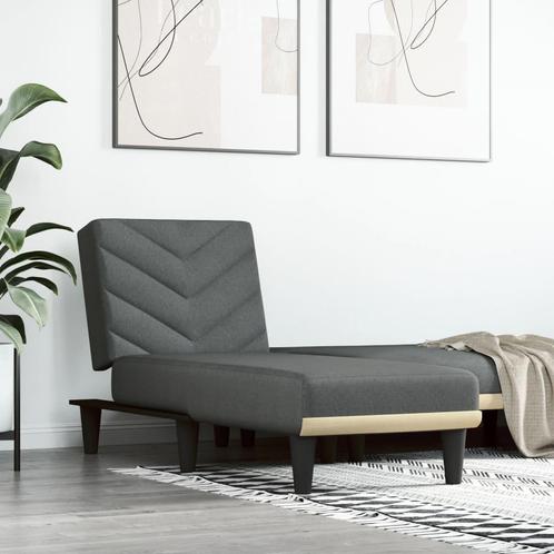 vidaXL Chaise longue stof donkergrijs, Huis en Inrichting, Zetels | Zetels en Chaises Longues, Nieuw, Verzenden