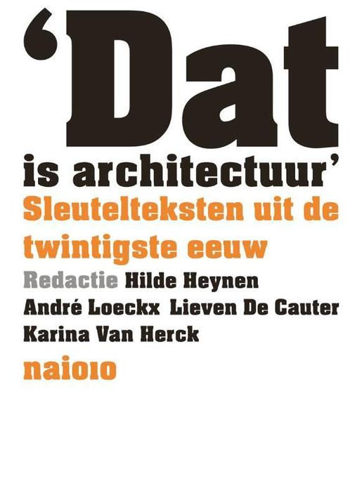 Dat is architectuur 9789462081840, Livres, Art & Culture | Architecture, Envoi