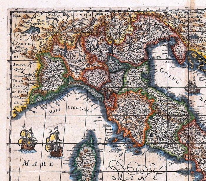 Europa - Italy; H. Hondius - Italia Nuovamente più perfetta, Livres, Atlas & Cartes géographiques