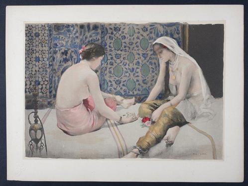 Paul Leroy (1860-1942) - Joueuses dosselets, Antiek en Kunst, Kunst | Designobjecten